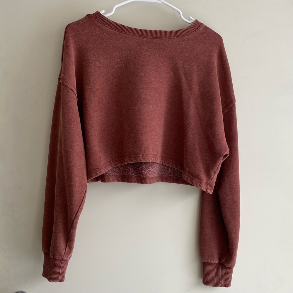 Aeropostale Brown Cropped Sweatshirt - Women’s Size Small